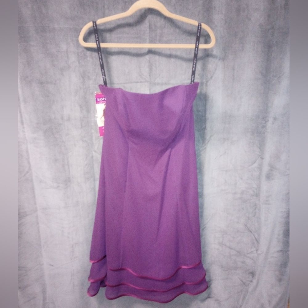 Alfred Angelo Grape/Berry (Purple) Knee Length Dress Size 12 NWT - Picture 3 of 8